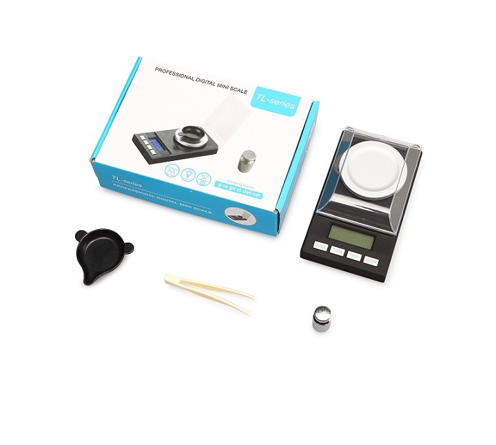 Cân trang sức tiêu ly điện tử tải trọng 100/0.001g để bàn có đèn nền cao cấp chính xác