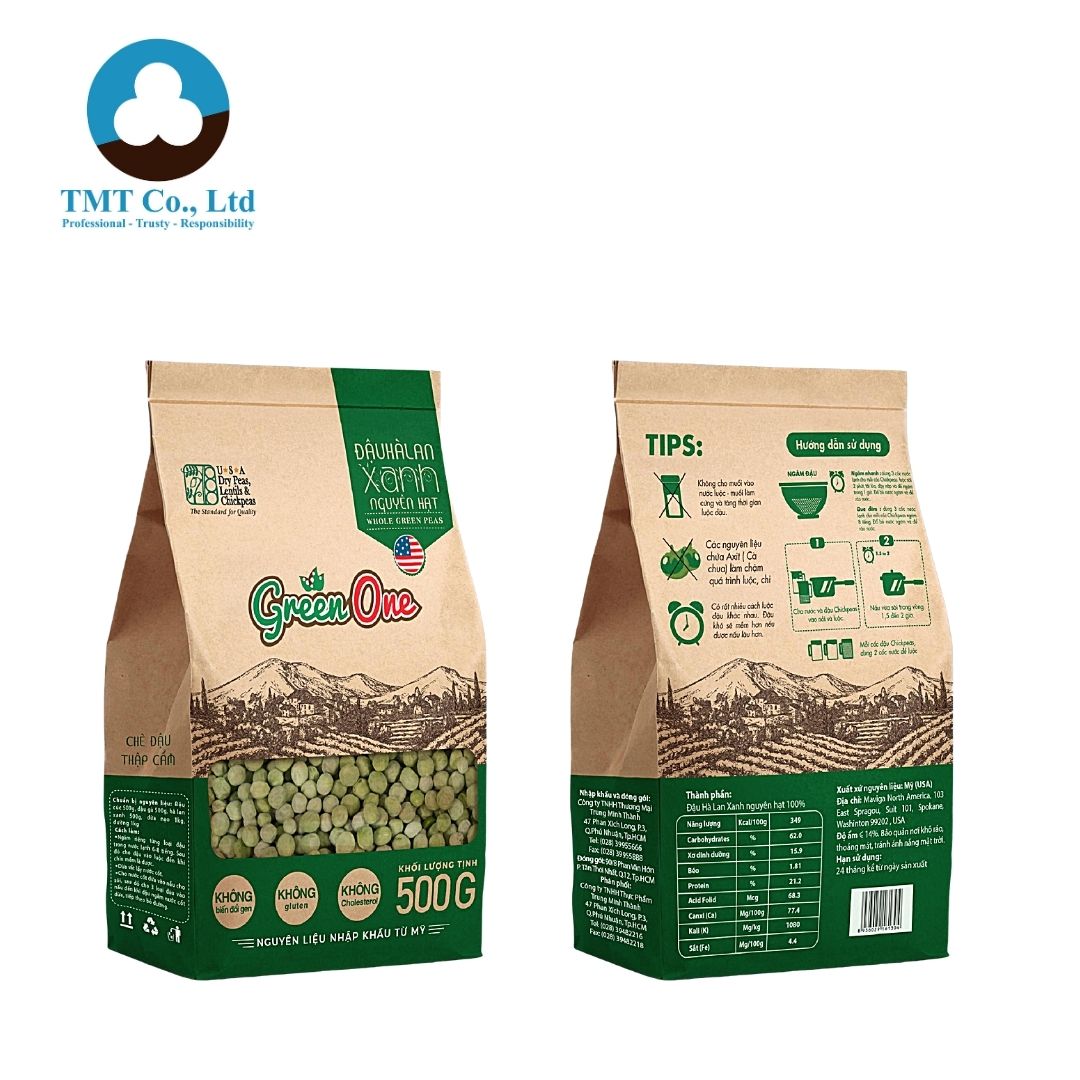 Đậu Hà Lan khô nguyên hạt Green One 500g