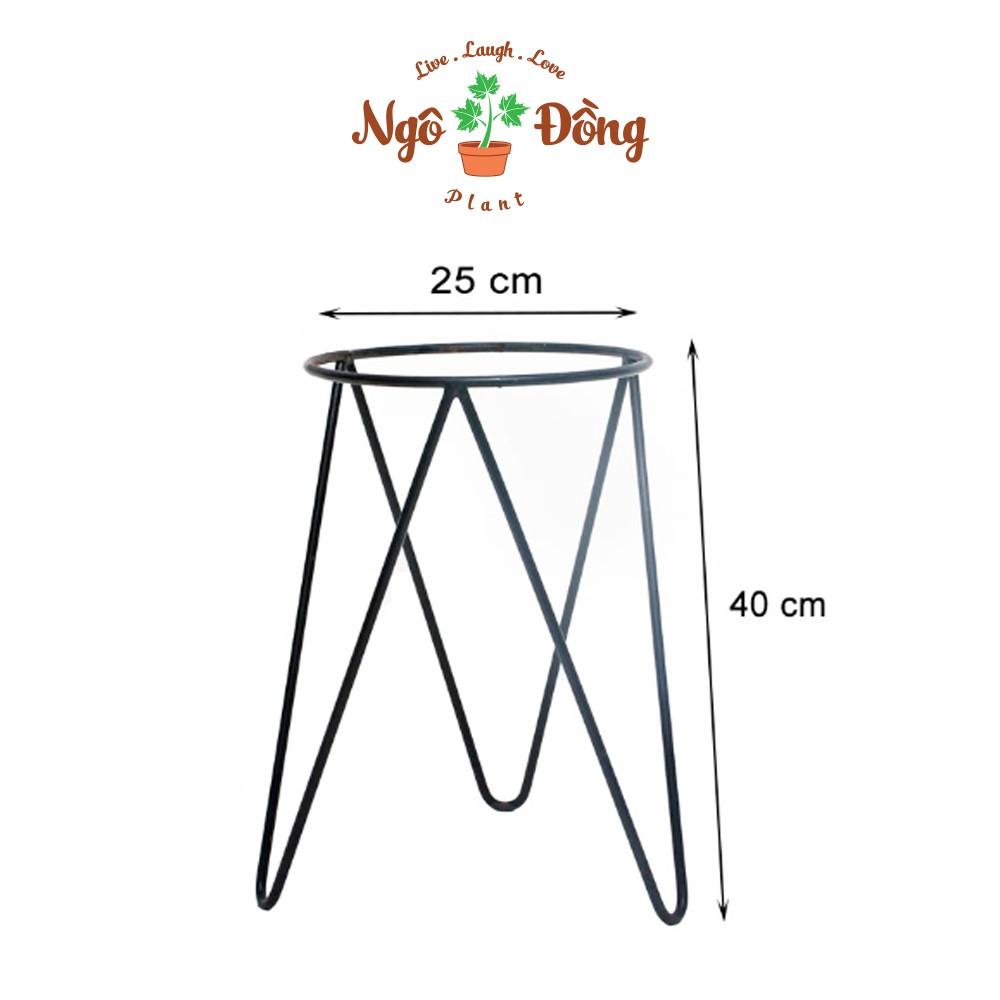 Đôn Kê Nâng Đỡ Chậu Cây Hoa Cảnh Bằng Sắt Tĩnh Điện Màu Đen C40cm Trang Trí Trong Nhà Ngoài Vườn