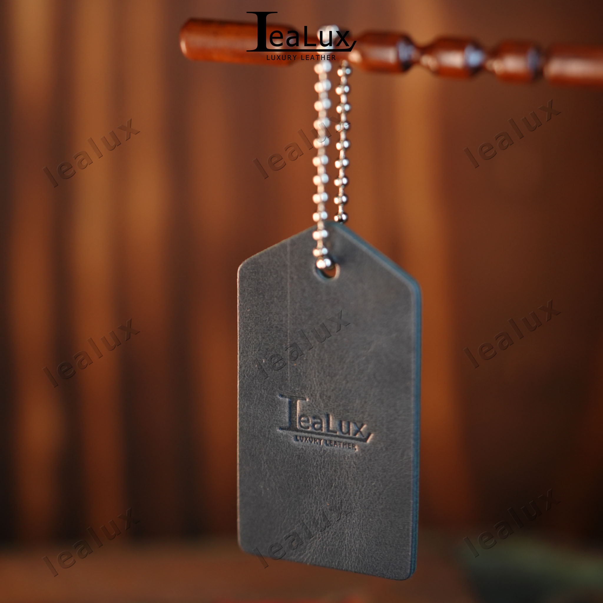 Móc Khoá Tag Da Thật LEALUX Keychain Tag