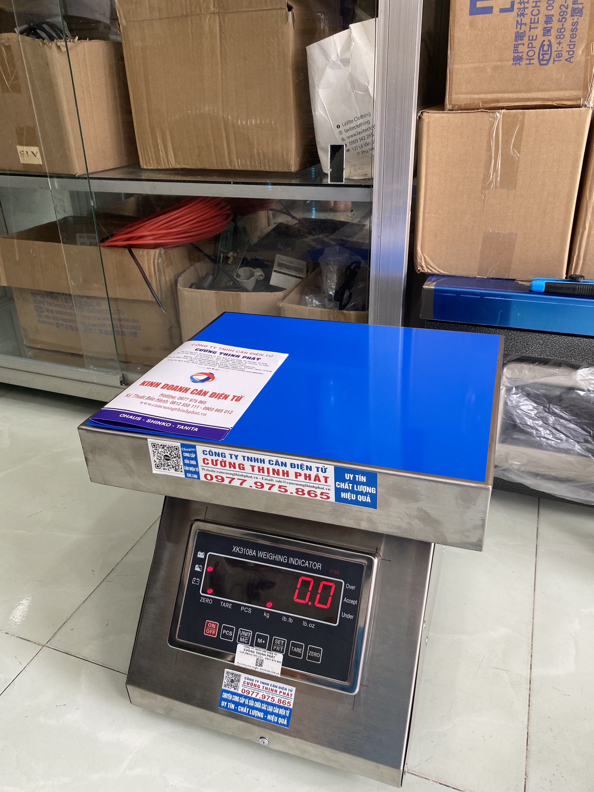 Cân Ghế Ngồi Inox XK3108A Mức Cân 300kg Độ Đọc 0.02kg