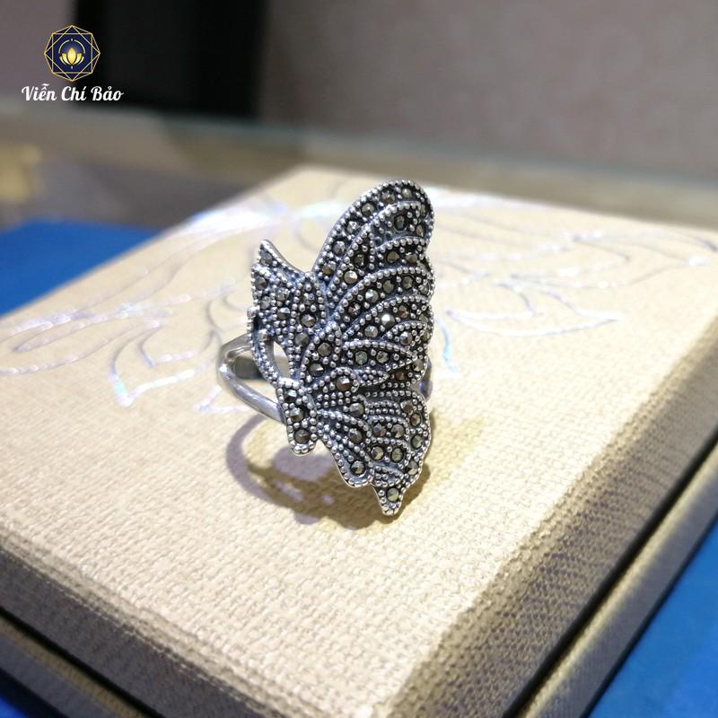 Nhẫn bạc nữ VIỄN CHÍ BẢO butterfly - N000392