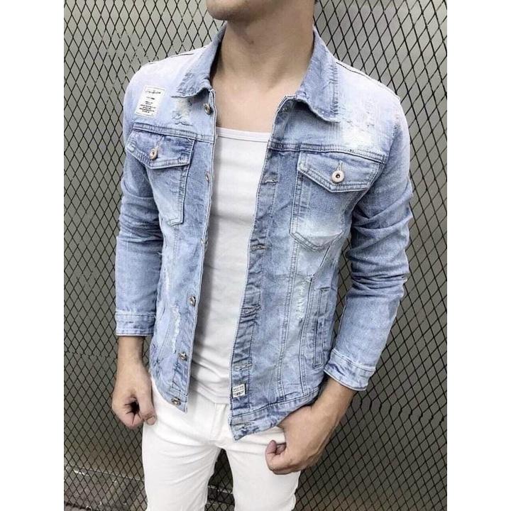 Áo khoác jean nam thời trang cao cấp, chất liệu denim thoáng mát, hàng chuẩn shop BEN Shop0807 v16