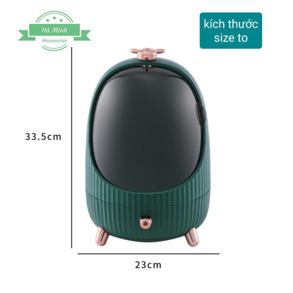 Hộp Đựng Mỹ Phẩm Cao Cấp, Tủ Mỹ Phẩm Cực Dễ Thương Peguin