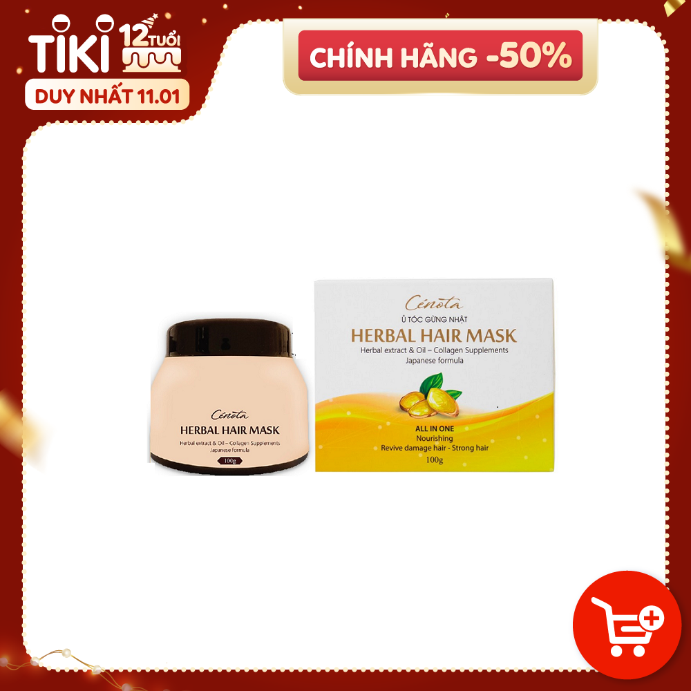 Ủ tóc thảo dược gừng Nhật Cenota Herbal Hair Mask