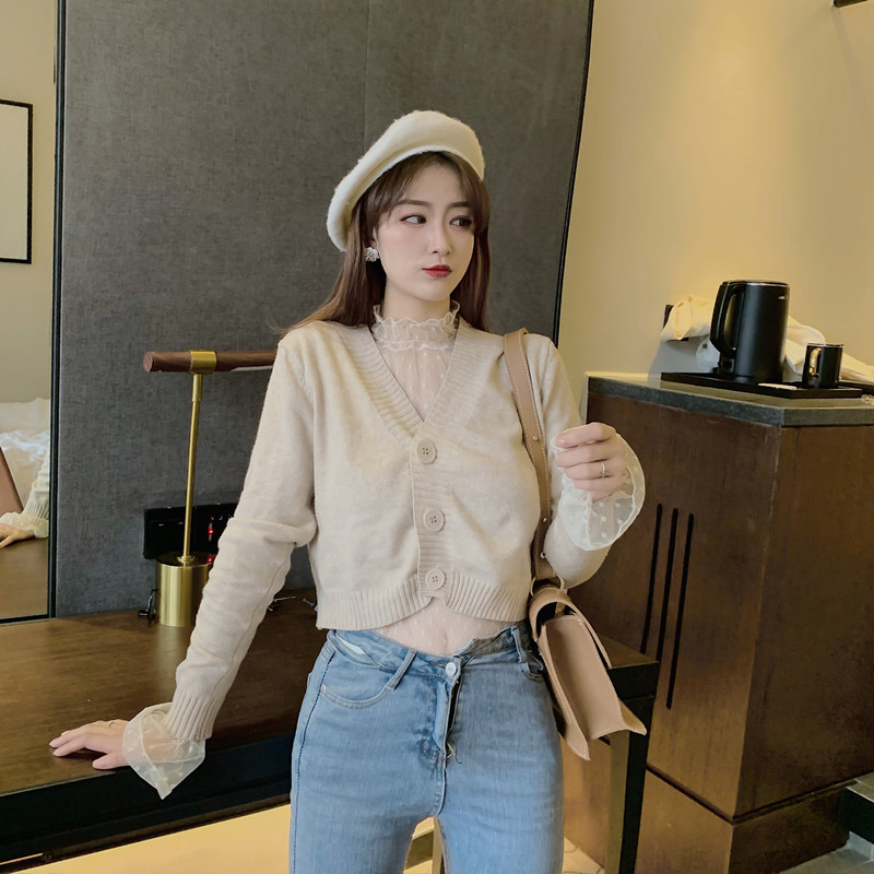 Áo ren mỏng kiểu ulzzang hàn quốc - áo ren mặc trong