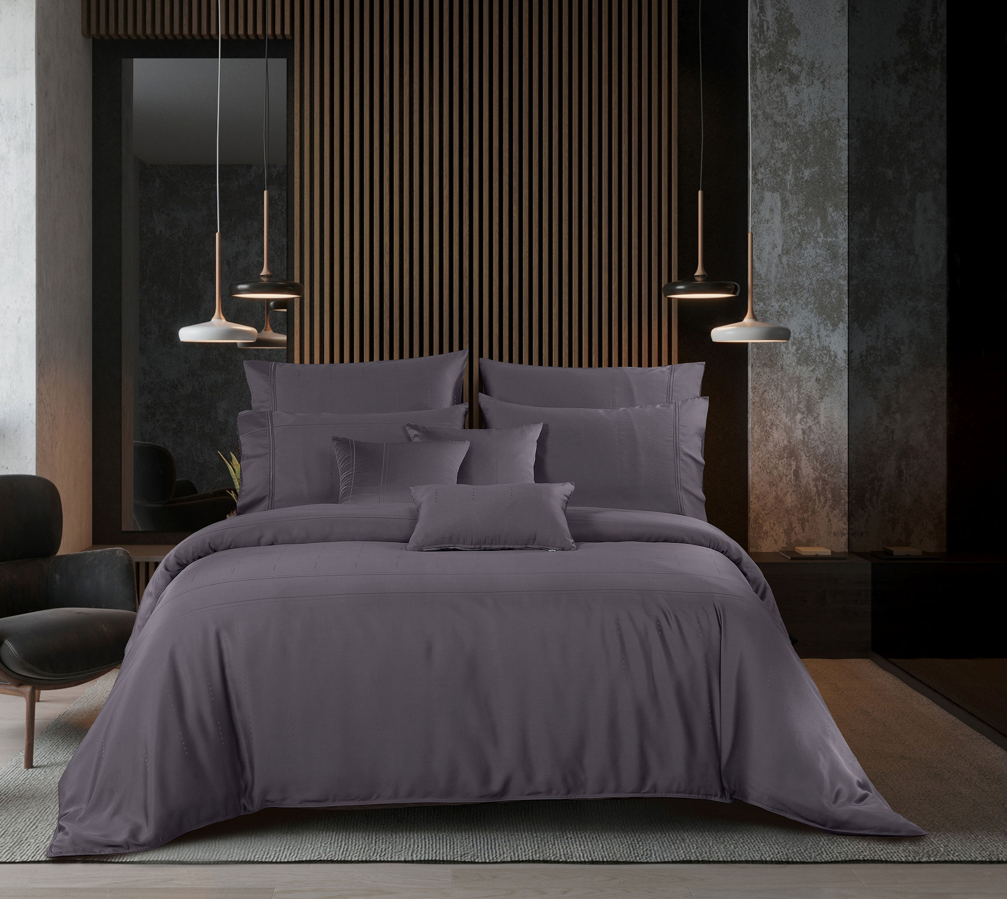 Bộ Ga kèm Vỏ chăn Akemi Tencel Modal Earnest Dua Belas, gồm 6 món