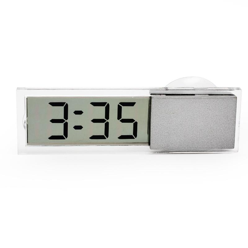 Đồng hồ điện tử màn hình LCD có giác hút gắn bảng điều khiển xe hơi