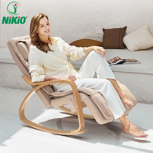 Ghế Massage Toàn Thân Nikio NK-155 - Kỹ Thuật Mát Xa Shiatsu Nhật Bản, Xoa Bóp Chuyên Sâu, Công Nghệ Rung Tần Số Cao Kết Hợp Nhiệt Hồng Ngoại Tân Tiến - Ghế Bập Bênh Thư Giãn, Giảm Stress Tại Nhà - Cải Thiện Sức Khỏe Và Chất Lượng Giấc Ngủ