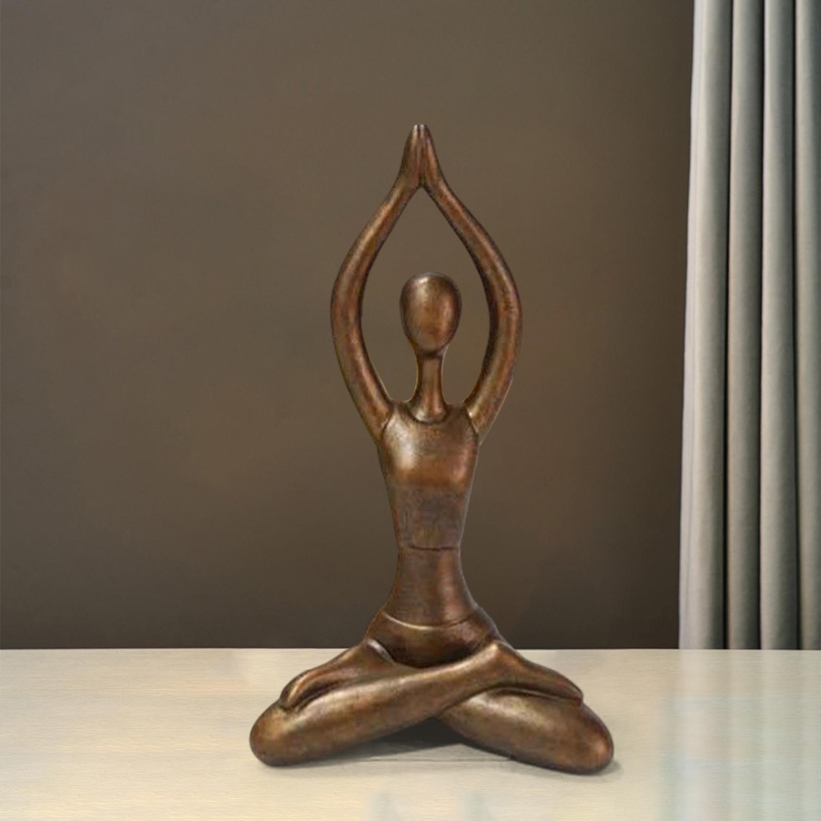 Creative Meditation Yoga Pose Statue Yoga Girl Statue for Home Living Room Decor