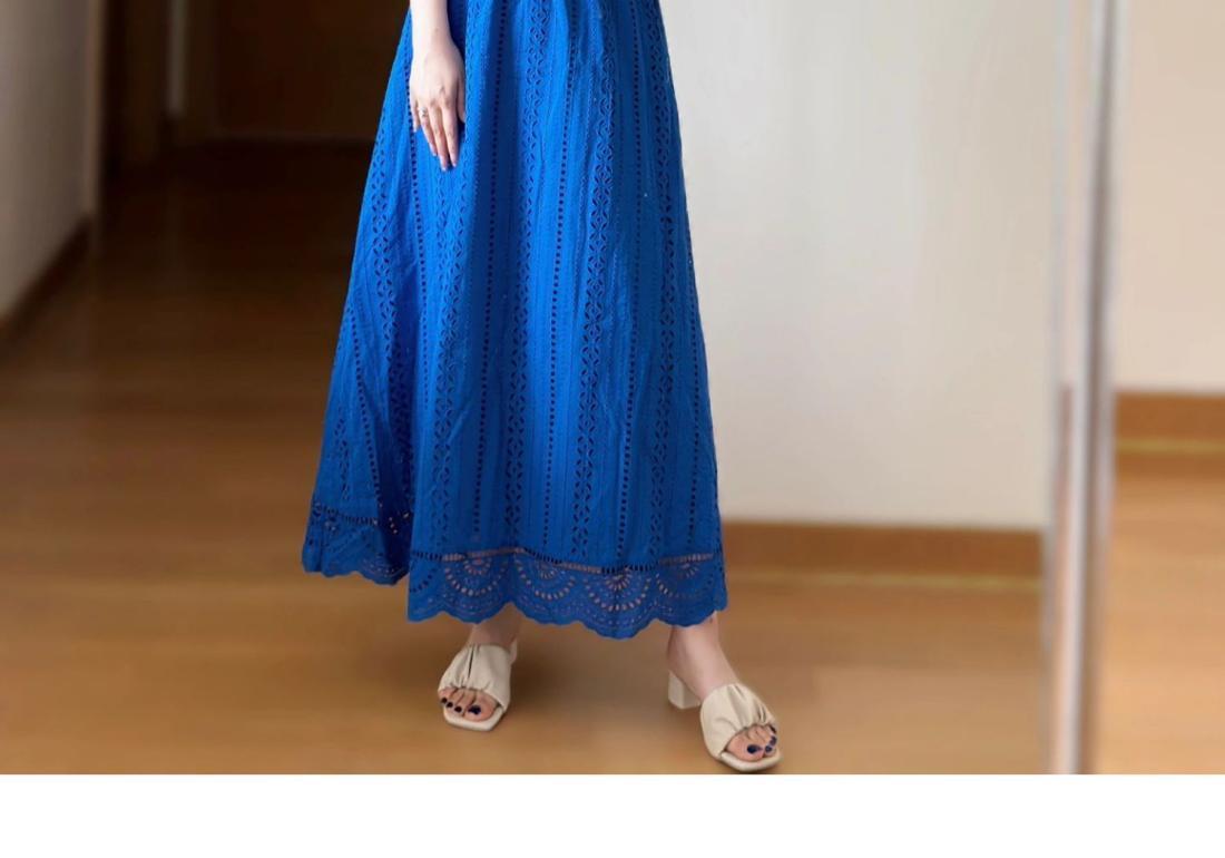 CHENGRUI Cộng với kích thước béo MM Tea Break Pháp Sling Dress Nữ cao cấp cảm giác khí chất thắt lưng bờ biển nghỉ mát gió váy mùa hè