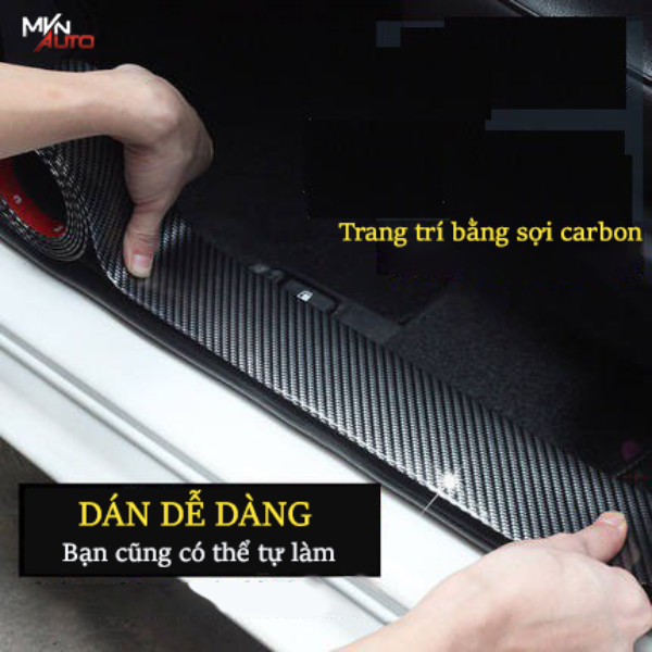 Nẹp Dán Cửa 3M – Nép Dán Chống Xước – Nẹp Dán 3M Vân Cacbon