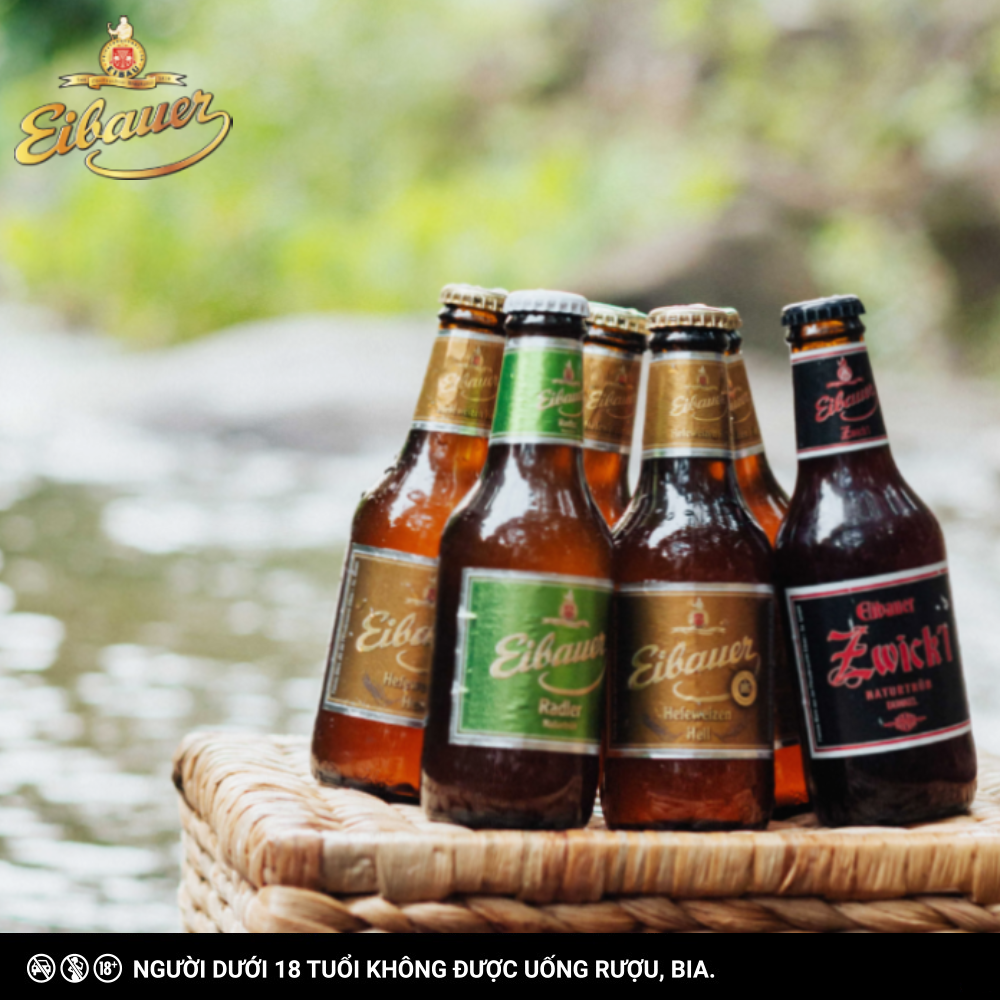 [BIA ĐỨC_SINCE 1810] Thùng 20 Chai Bia Trái Cây EIBAUER RADLER NATURTRUB  2.5 Độ 250ml/Chai - Hương Vị Trái Cây Ôn Đới - Bia Tươi Men Sống Thượng Hạng