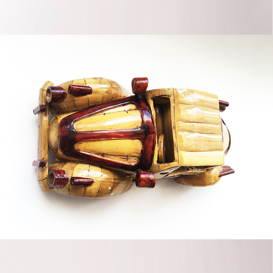 Mô Hình Xe Hơi Citroen Traction Tre Vàng Handmade