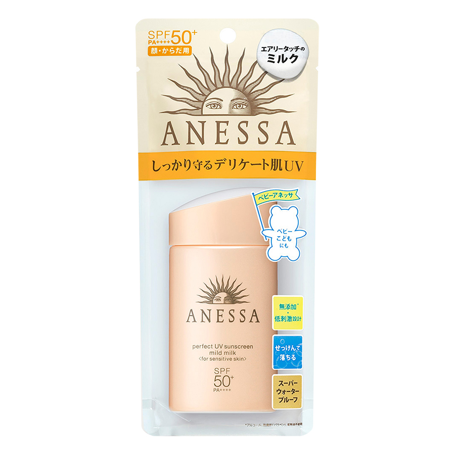 Sữa Chống Nắng Dịu Nhẹ Cho Da Nhạy Cảm Anessa Perfect UV Sunscreen Mild Milk 14706 (60ml)