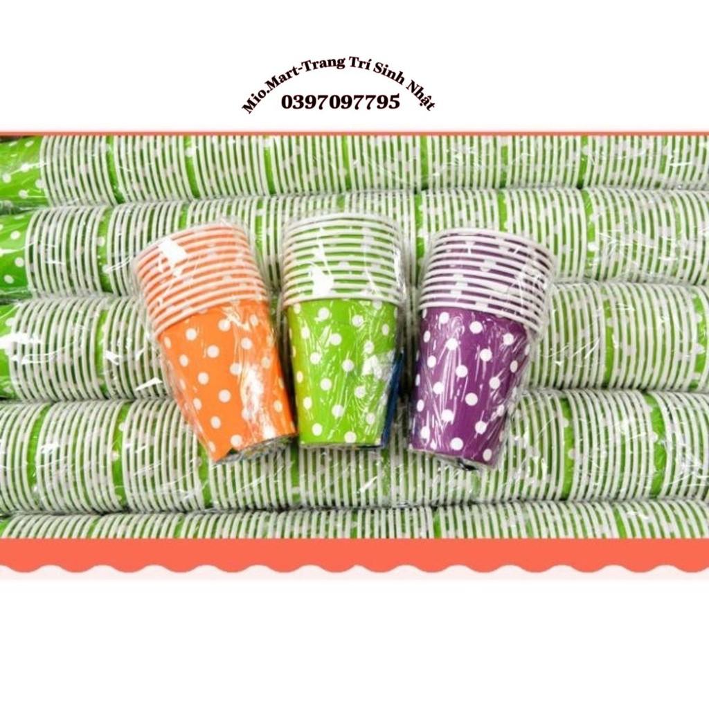 Set 10 Cốc Trang Trí Sinh Nhật, Ly Giấy Tiệc,Party Các Màu BB30
