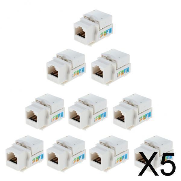 5x10pcs Jack Module Network Connector Module-White
