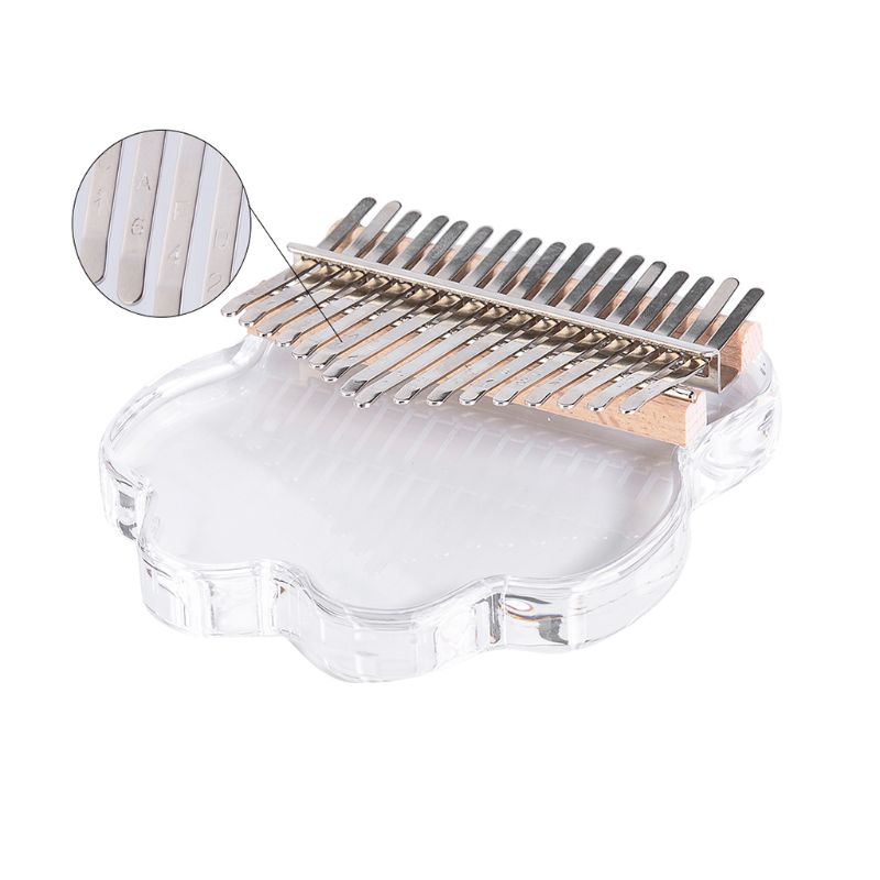 Đàn kalimba 17 phím pha lê nguyên khối IME-08512 đầy đủ phụ kiện túi chống sốc, búa chỉnh âm, stick dán màu, khăn lau. Tặng Đàn Kalimba 17 phím gỗ nguyên khối Mahagony PJLIM72