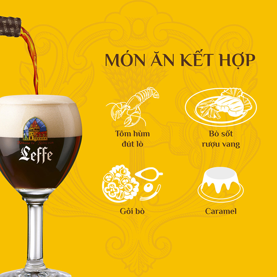 Thùng 24 Chai Bia Leffe Brune (330ml / Chai)