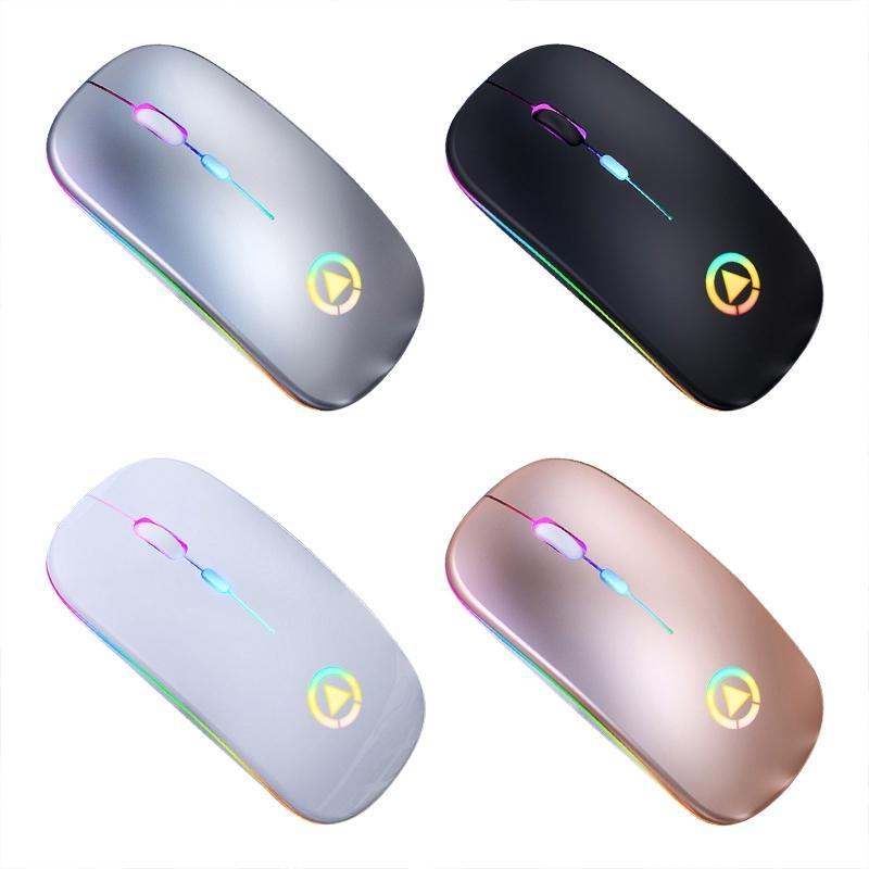 RdystokChuột Quang Không Dây Có Đèn LED Cổng USB Cho Máy Tính