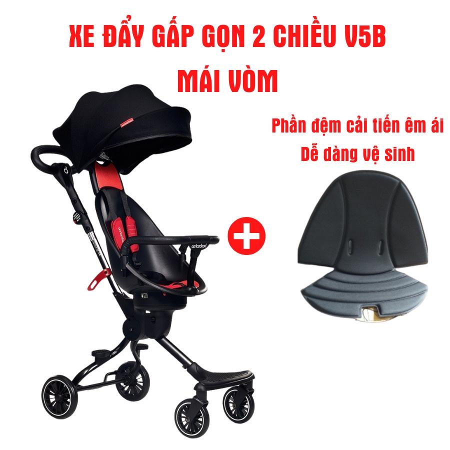 Xe đẩy đi bộ cho bé - Xe đẩy đi bộ 2 chiều gấp gọn V5B mẫu mới nhất