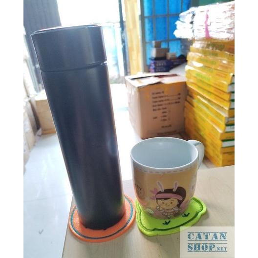 Đế lót ly vải nỉ thấm hút nhanh, lót ly lót cốc 9cm nhiều mẫu cho bạn lựa chọn GD538-LotLy