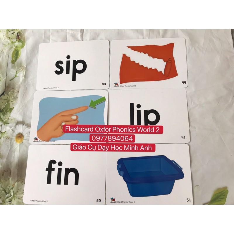 FLASHCARD OXFORD PHONICS WORLD 2️93 thẻ phonics thiết kế hai mặt cực đẹp dạy Tiếng Anh cho trẻ mầm non