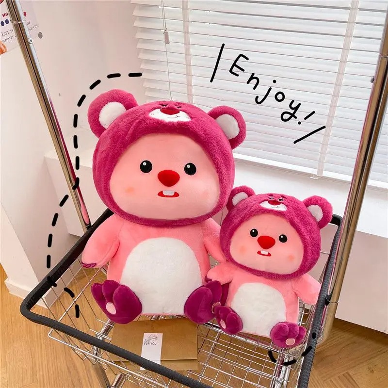 Thú nhồi bông Loopy đội nón đáng yêu - Size 23cm - Nón ngẫu nhiên - Quà tặng gấu bông Loopy hải ly cosplay cute nhiều mẫu.