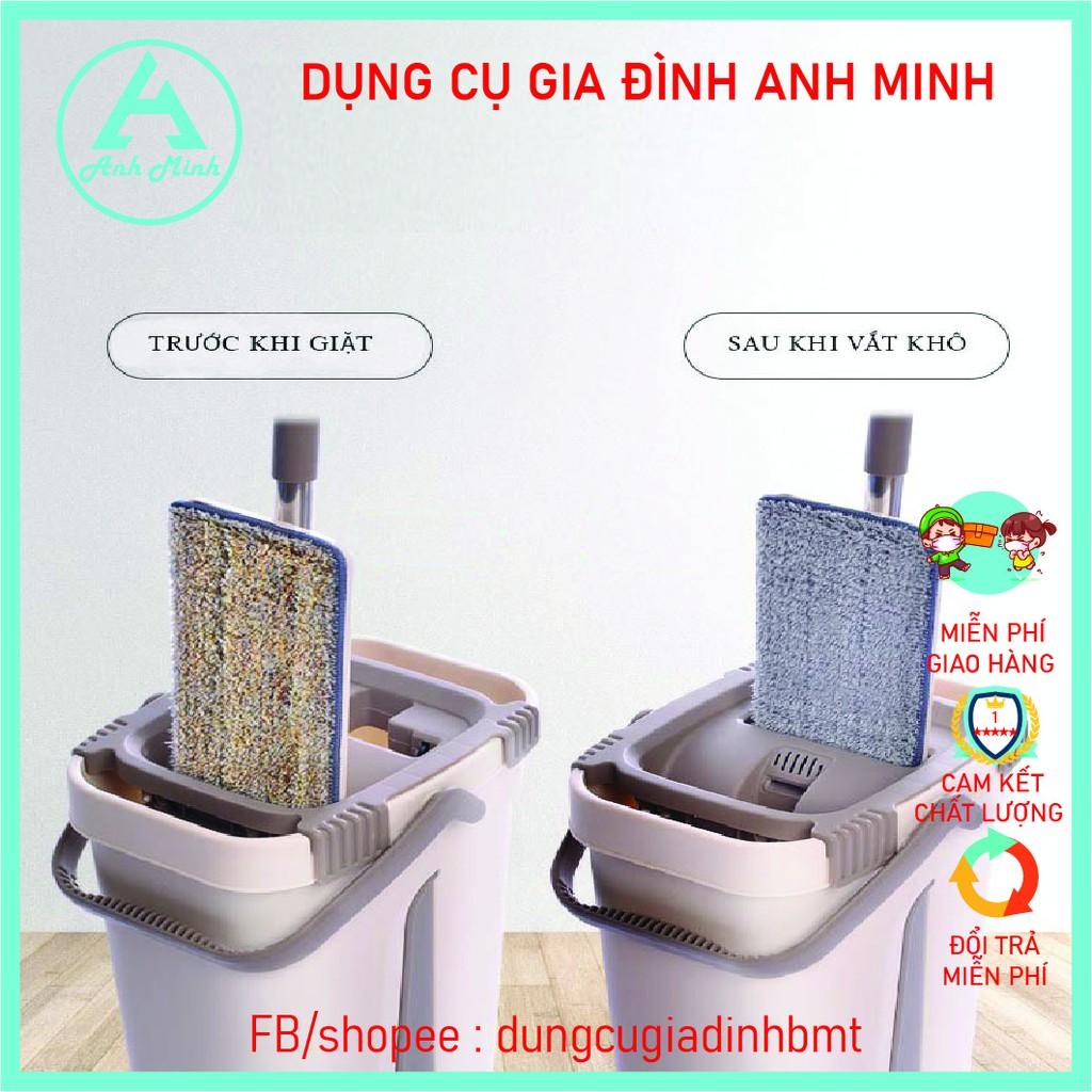 Bộ Cây Lau Nhà Tự Vắt Thế Hệ Mới Có Kèm 2 Bông Lau