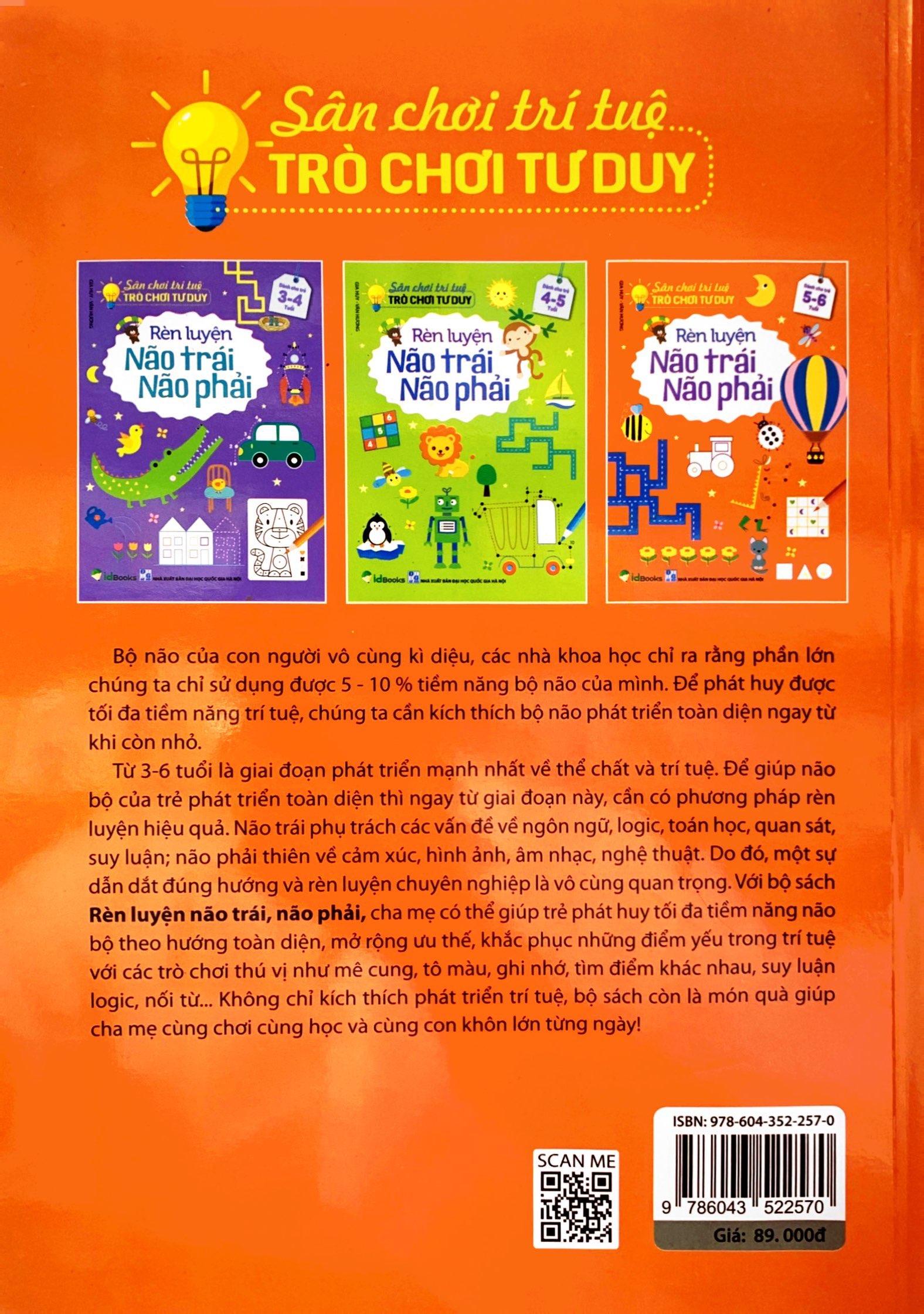 Rèn Luyện Não Trái Não Phải Dành Cho Trẻ 5-6 Tuổi