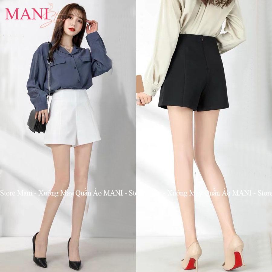 Quần đùi nữ mặc nhà ngủ đi biển có túi khóa thật - Màu Đen Trắng Kem - Vải tuyết mưa mềm mát chạy bộ gym