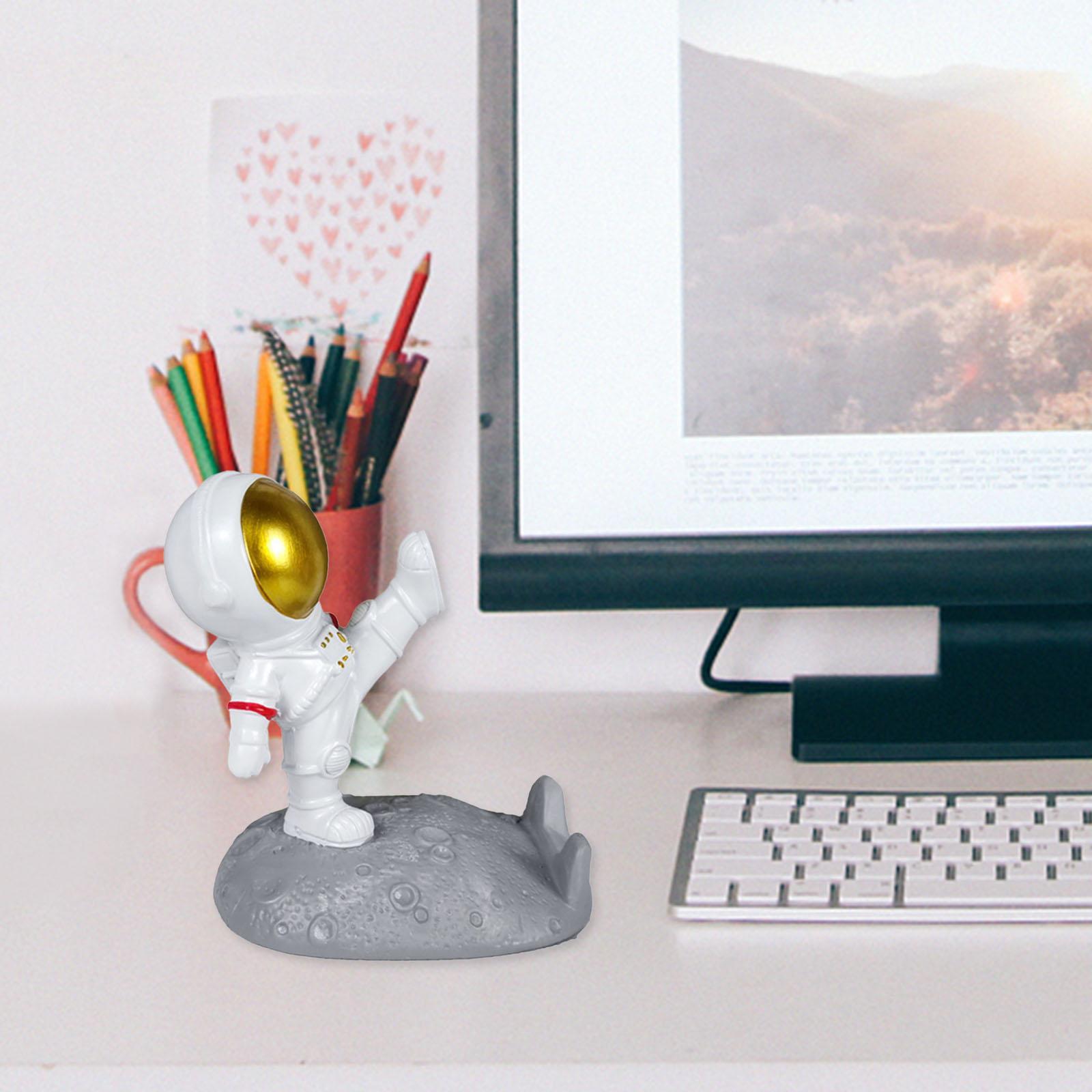 Universal Astronaut Phone Holder Stand Statue for Home Office Decor