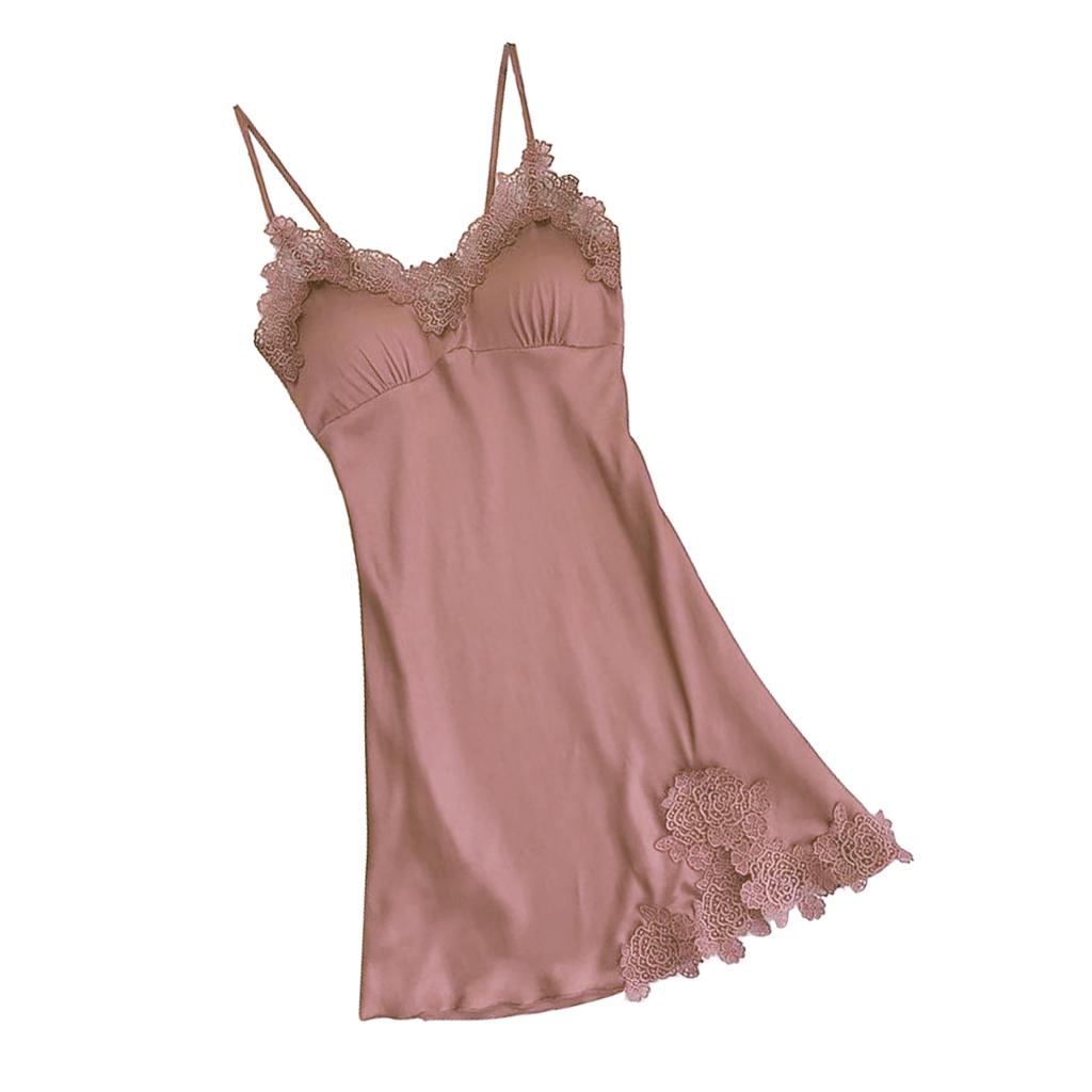 Women Nightgown  Lingerie Lace Chemise Nightdress