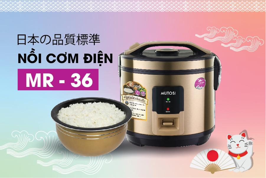 Nồi cơm điện Mutosi MR36 - Hàng chính hãng