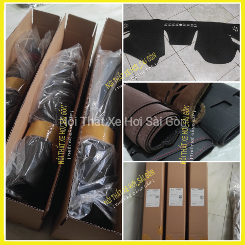 Thảm taplo Hyundai Creta 2022 2023 da cacbon, da vân gỗ, nhung cu· 3 lớp dày 1cm chống nắng cao cấp