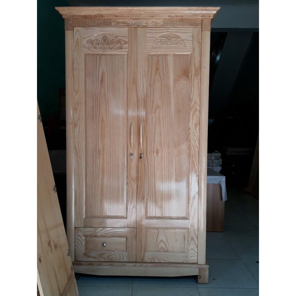 Tủ quần áo 2 cánh gỗ sồi Nga
