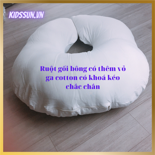 Gối Chống Trào Ngược Cho Bé - Ruột Bông - Vỏ Cotton Mềm Mịn - Nhiều Màu Sắc - Kèm Gối Chống Lõm Đầu