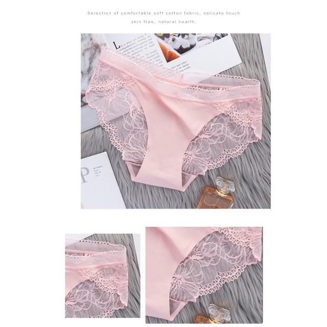 Quần Lót Nữ Rẻ Đẹp ️️ Quần Chip Đúc Su - Quần Lót Ren Mềm Mịn Sexy Quyển Rũ