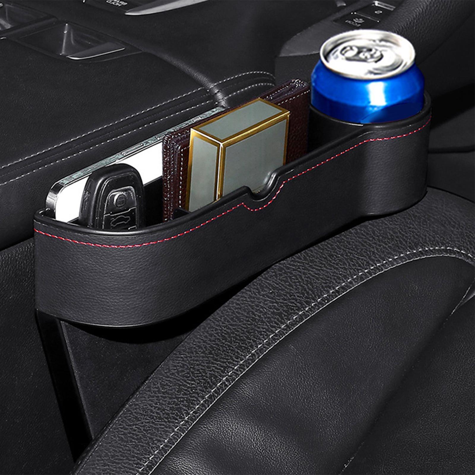 Car Seat Gap Organizer W/ Cup Holder Fit for Cards Wallets Sunglasses