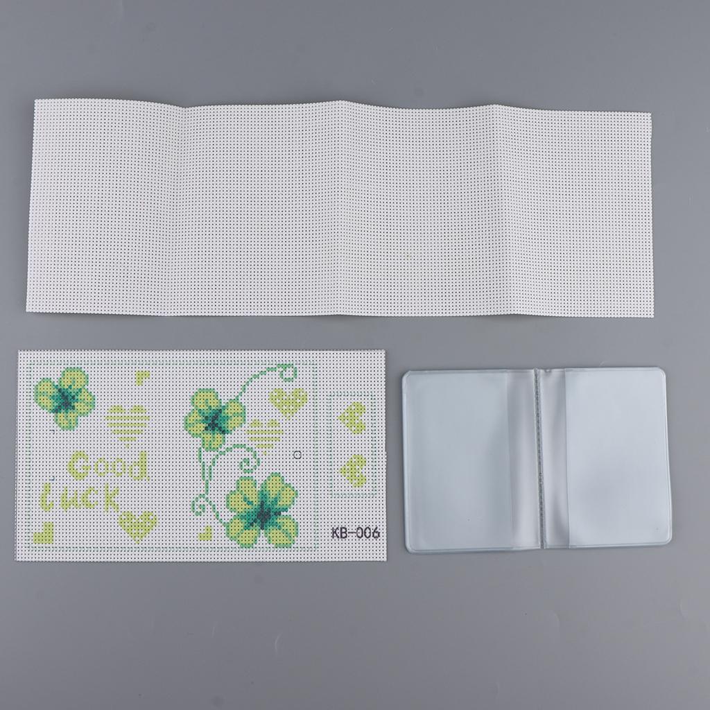 DIY Cross stitch Card Holder Embroidery Starter Kits Printed Handmade Leaf