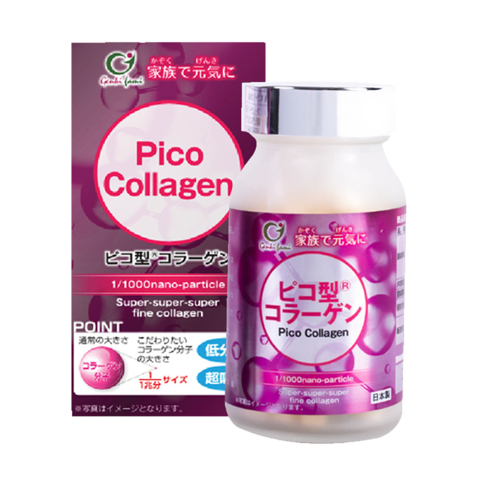 Viên Uống Hỗ Trợ Trẻ Hóa Da Pico Collagen Genki Fami, Hộp 180 viên