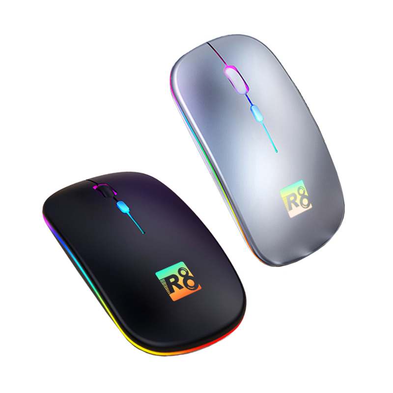 Chuột không dây A2 Pro, chuột máy tính không tạo tiếng ồn, có thể sạc lại, hiệu ứng đèn Led RGB- Hàng nhập khẩu