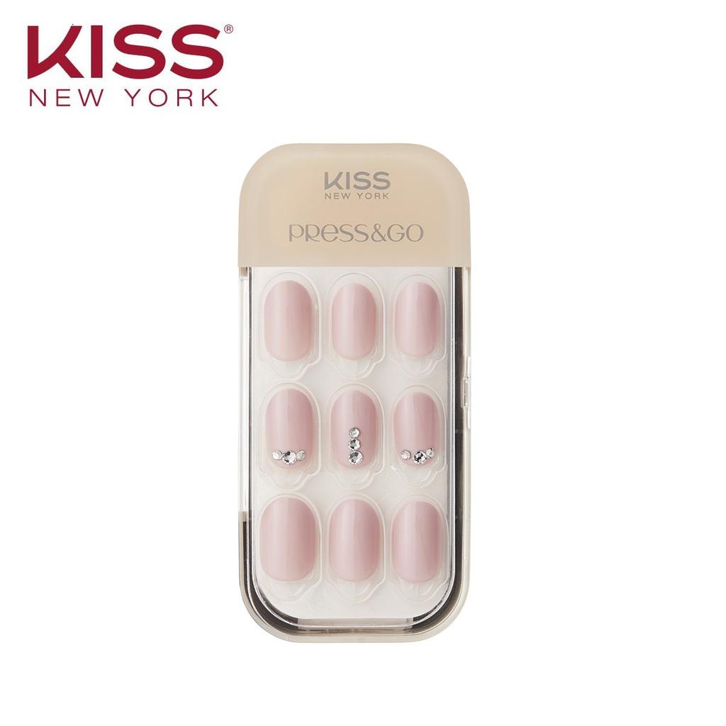 Bộ 30 Móng Tay Gel Tự Dán Press &amp; Go Kiss New York Nail Box - Simply Pink (KPN11K)