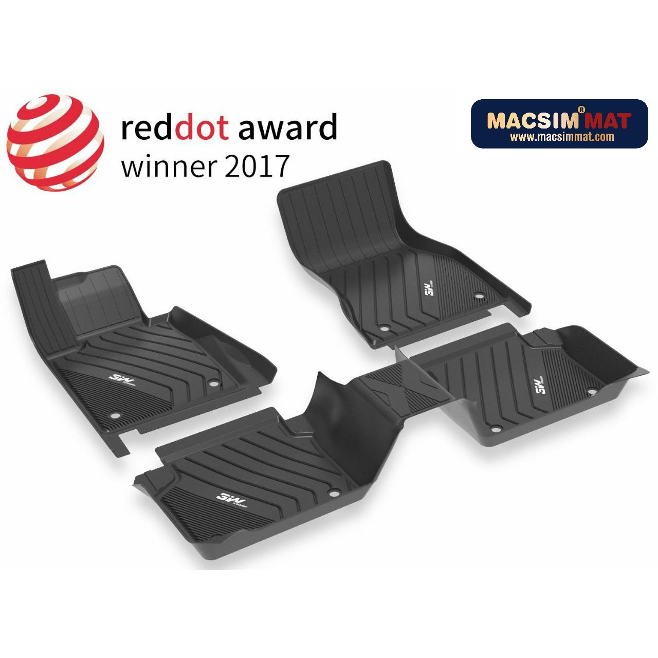 Thảm lót sàn xe ô tô dành cho xe VINFAST LUX SA 2019-đến nay Nhãn hiệu Macsim 3W chất liệu nhựa TPE đúc khuôn cao cấp - màu đen