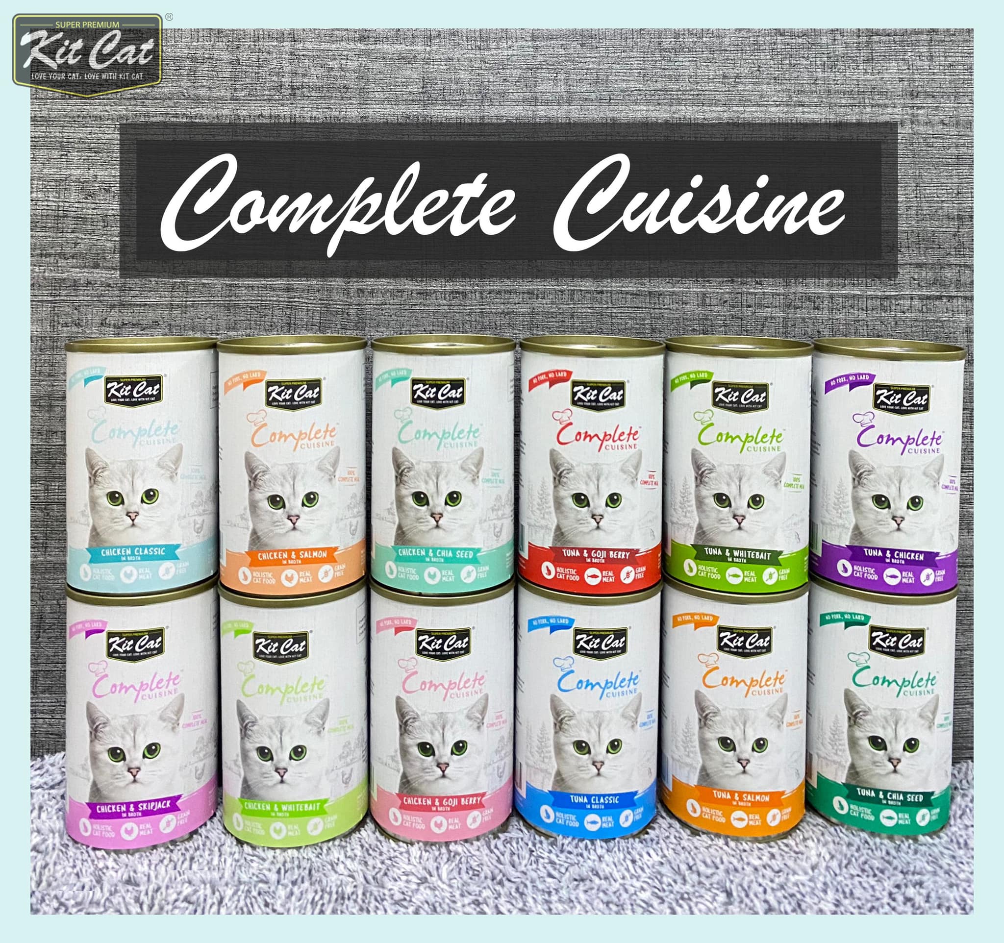 [ Thùng 24 lon ] Pate Kit Cat Complete Cuisine cho mèo mọi lứa tuổi lon 150g