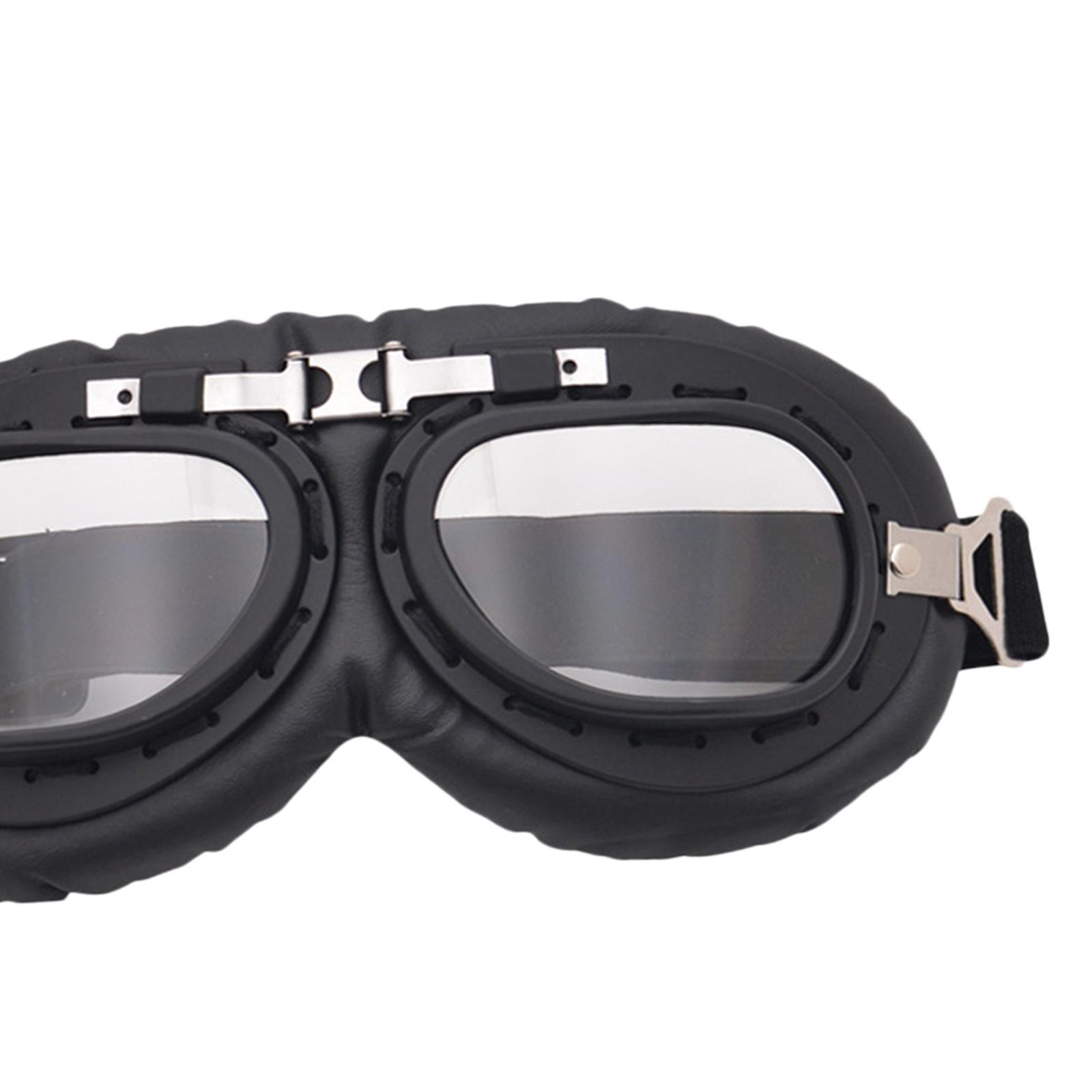 2x Motorcycle Goggles Dust-Proof Sports Glasses Fit for Cruiser