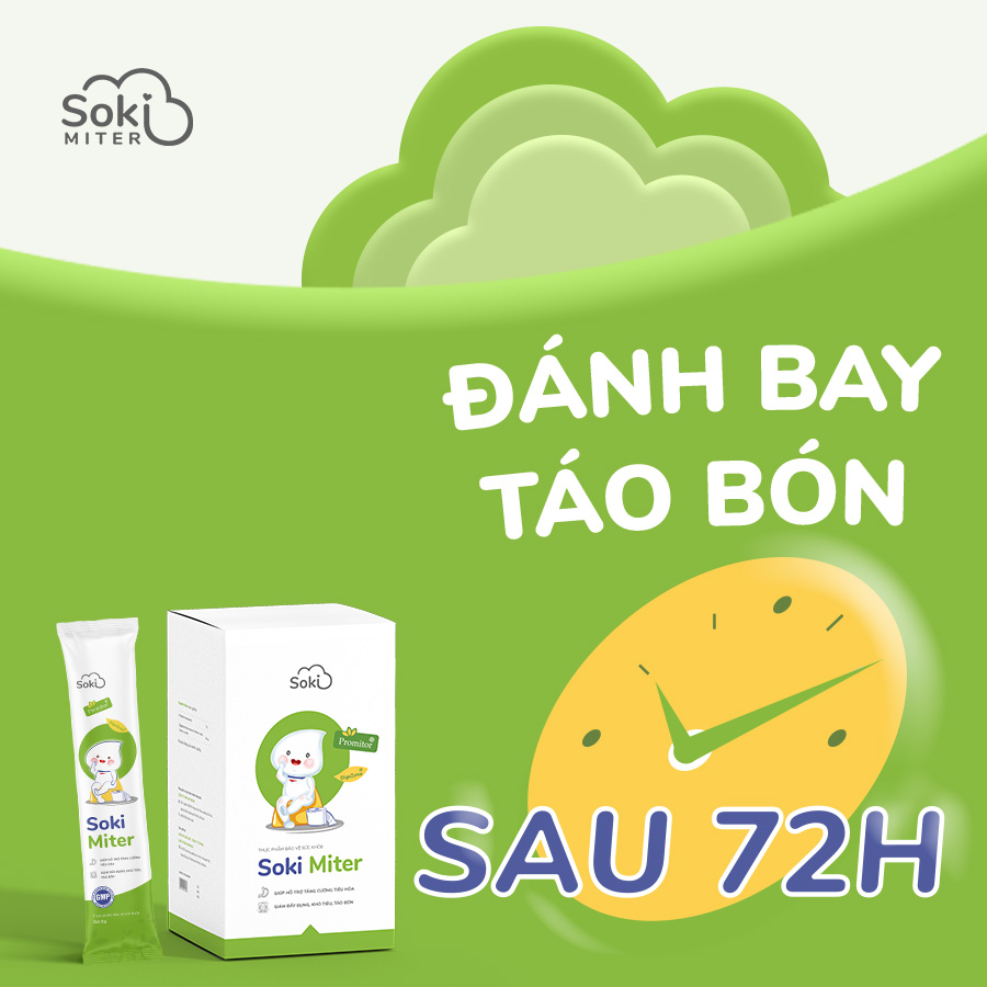 Chất xơ thế hệ mới cho bé Soki Miter đẩy lùi Táo bón, tiêu hóa bon bon