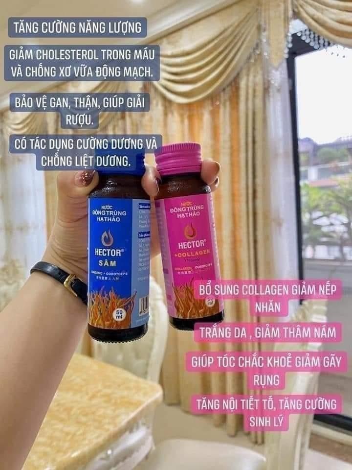 Nước Đông Trùng Hạ Thảo Hector Collagen - Hàng chính hãng
