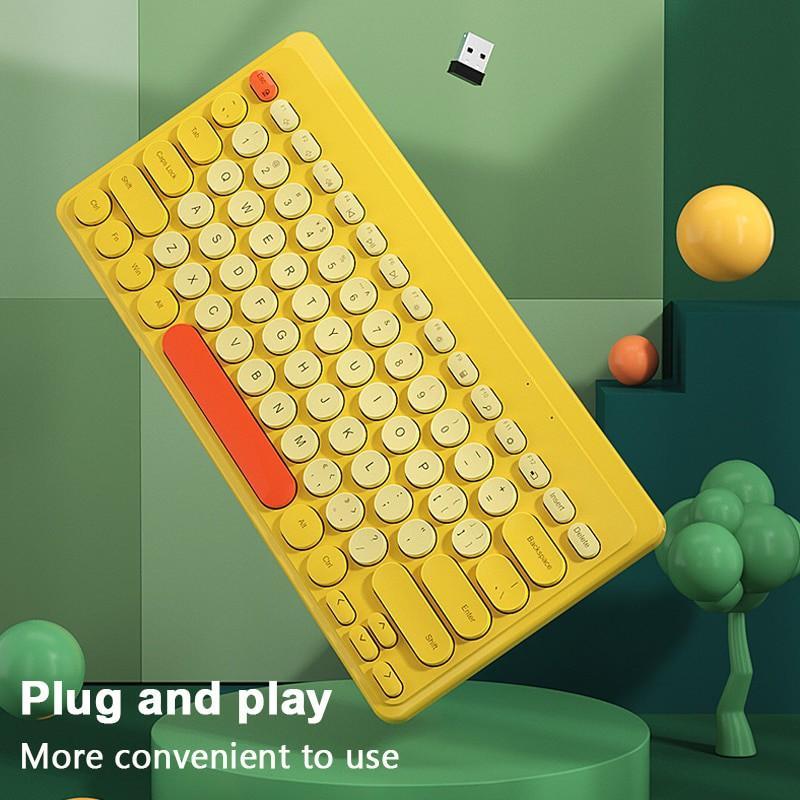 Bàn Phím Cơ Không Dây 2.4G 79 Phím Không Dây Cho Laptop/Máy Tính