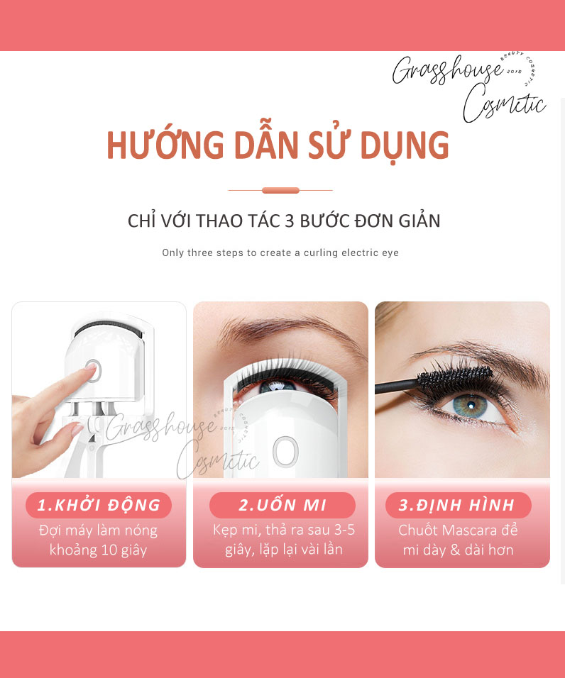 Máy Uốn Mi Bằng Nhiệt An Toàn, Dụng Cụ Uốn Lông Mi Cong Tự Nhiên Bằng Nhiệt Kiểm Soát Nhiệt Độ Magic Curl